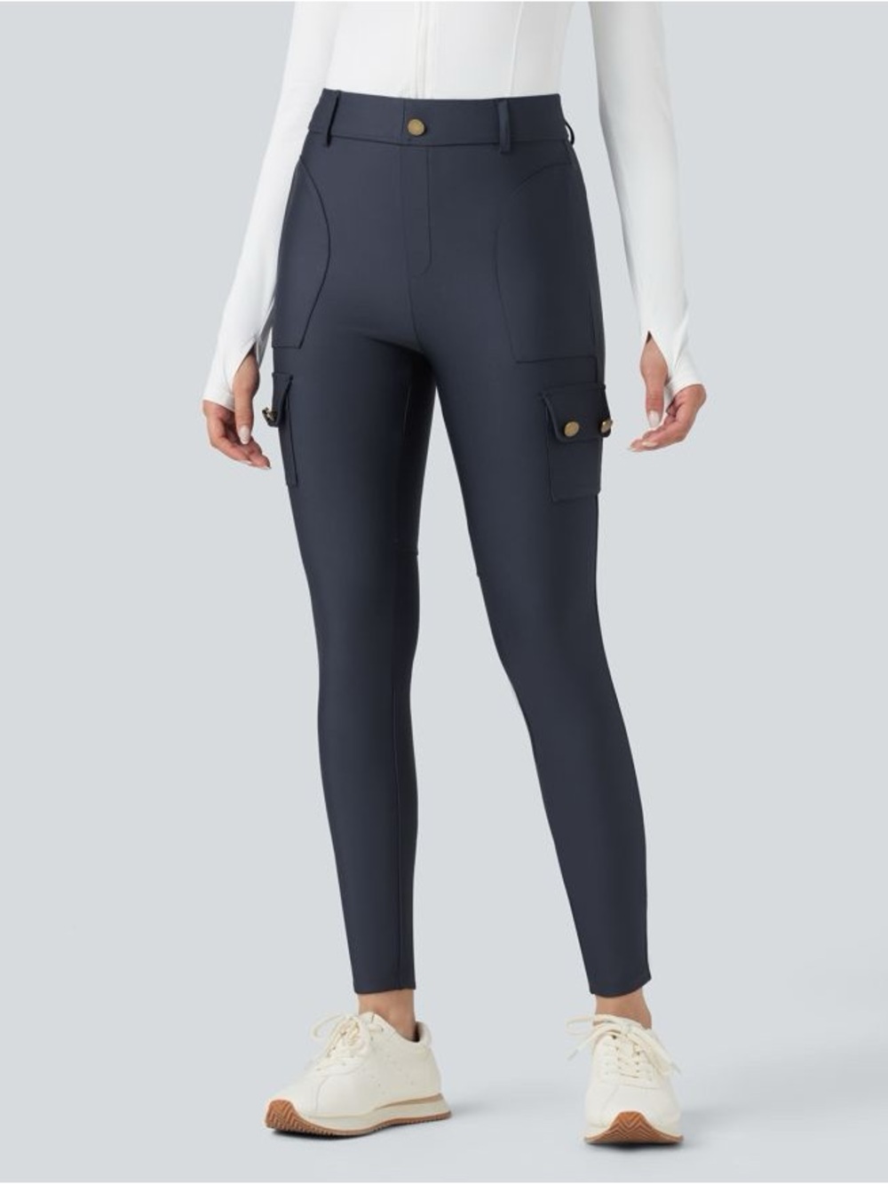 Halara High Waisted Sheen 7/8 Leggings with Pockets xl - Picture 5 of 6